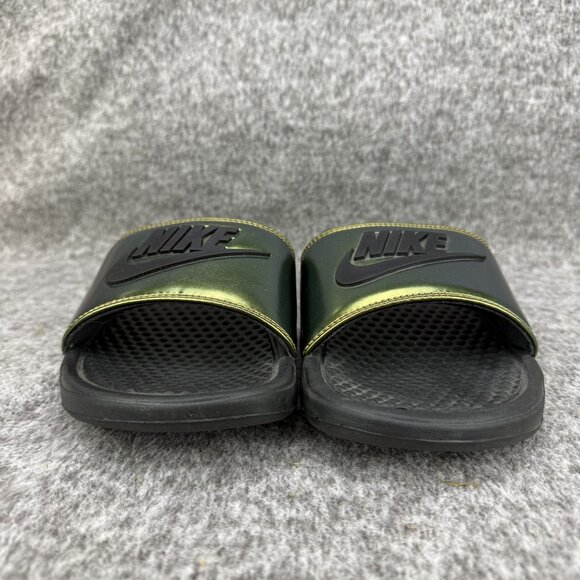 ✅Mens 8 NIKE AIR BENASSI JDI ELECTRO GRN SLIDES Casual Comfort Summer Shoes - Picture 5 of 13